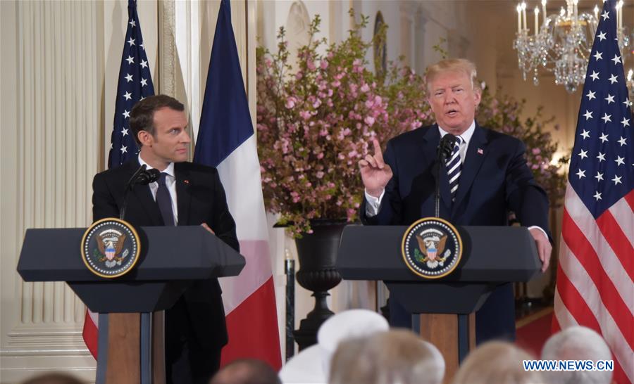 U.S.-WASHINGTON D.C.-FRANCE-TRUMP-MACRON-PRESS CONFERENCE