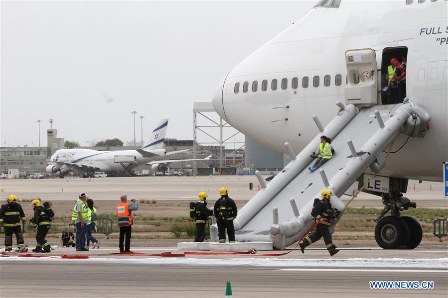 ISRAEL-TEL AVIV-AIRPORT-EMERGENCY DRILL