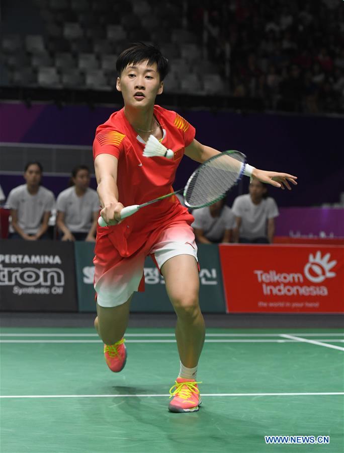 (SP)INDONESIA-JAKARTA-ASIAN GAMES-BADMINTON-WOMEN'S TEAM FINAL