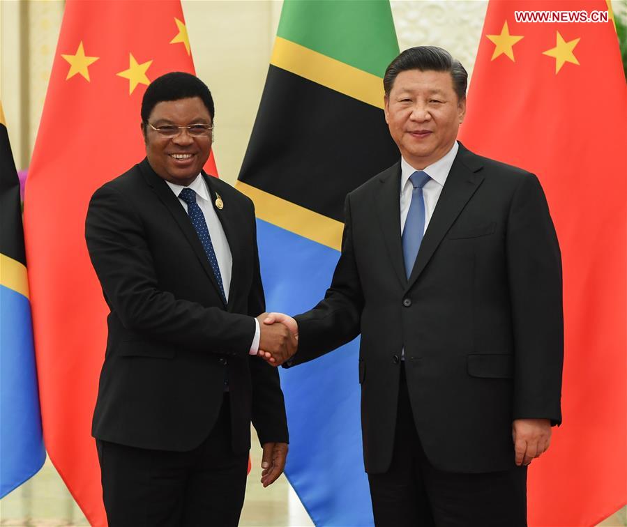 CHINA-BEIJING-XI JINPING-TANZANIAN PM-MEETING (CN)