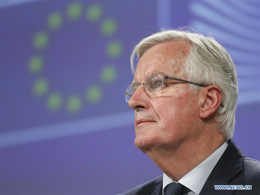 BELGIUM-BRUSSELS-EU-BREXIT-MICHEL BARNIER-PRESS BRIEFING