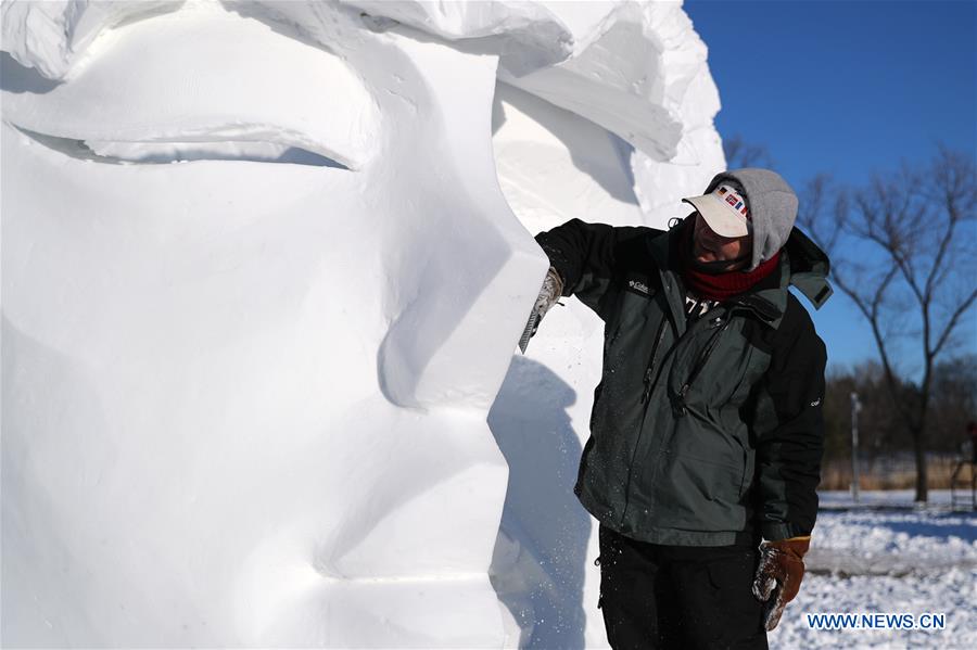 CHINA-HEILONGJIANG-HARBIN-SNOW SCULPTURE (CN)