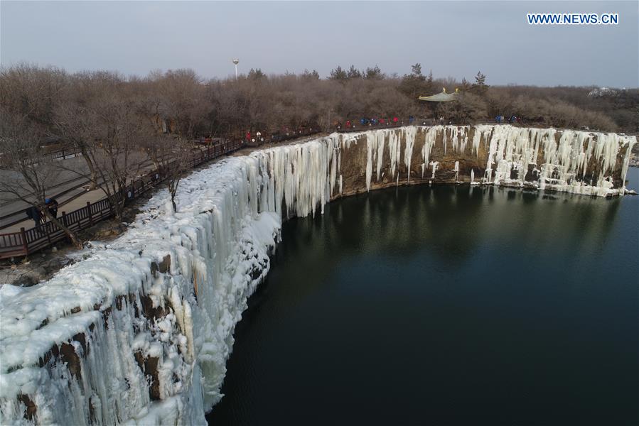 CHINA-HEILONGJIANG-FROZEN WATERFALL (CN) 