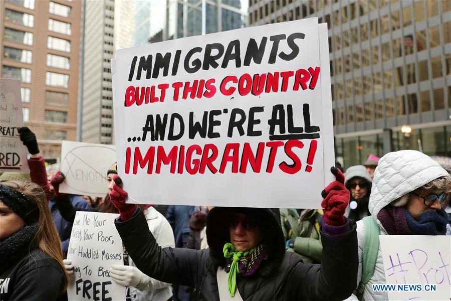 U.S.-CHICAGO-TRUMP-NATIONAL EMERGENCY DECLARATION-PROTEST