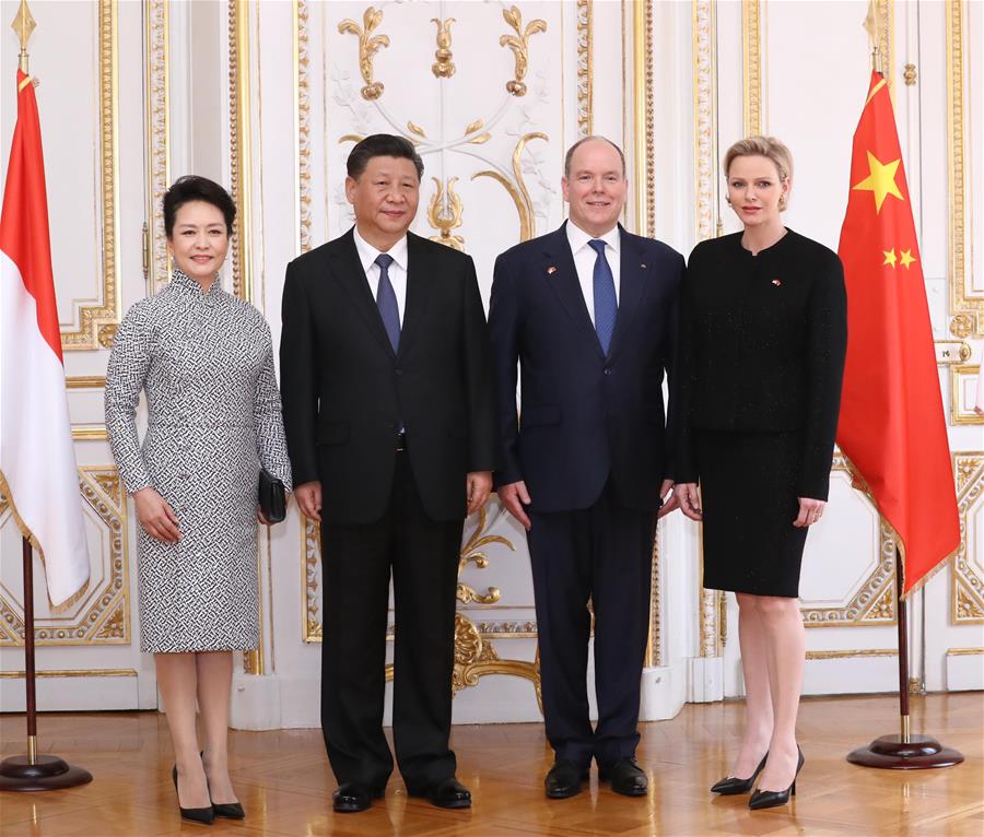 MONACO-XI JINPING-PRINCE ALBERT II-TALKS