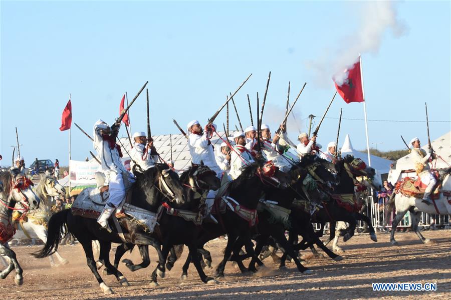 MOROCCO-CASABLANCA-HORSE SHOW-FANTASIA  