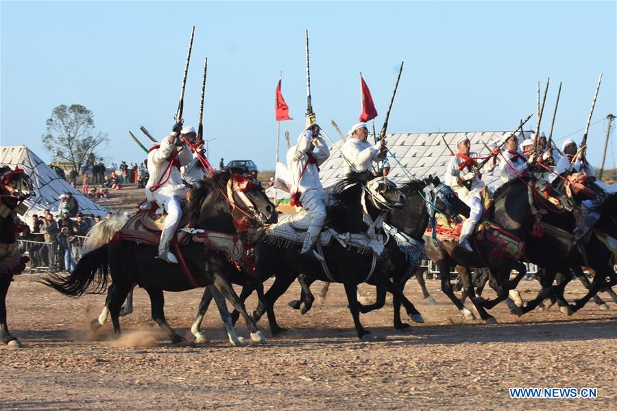 MOROCCO-CASABLANCA-HORSE SHOW-FANTASIA  