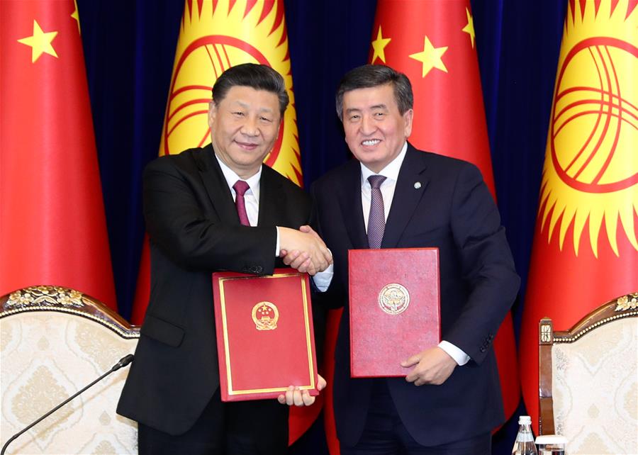 KYRGYZSTAN-BISHKEK-CHINA-PRESIDENTS-TALKS