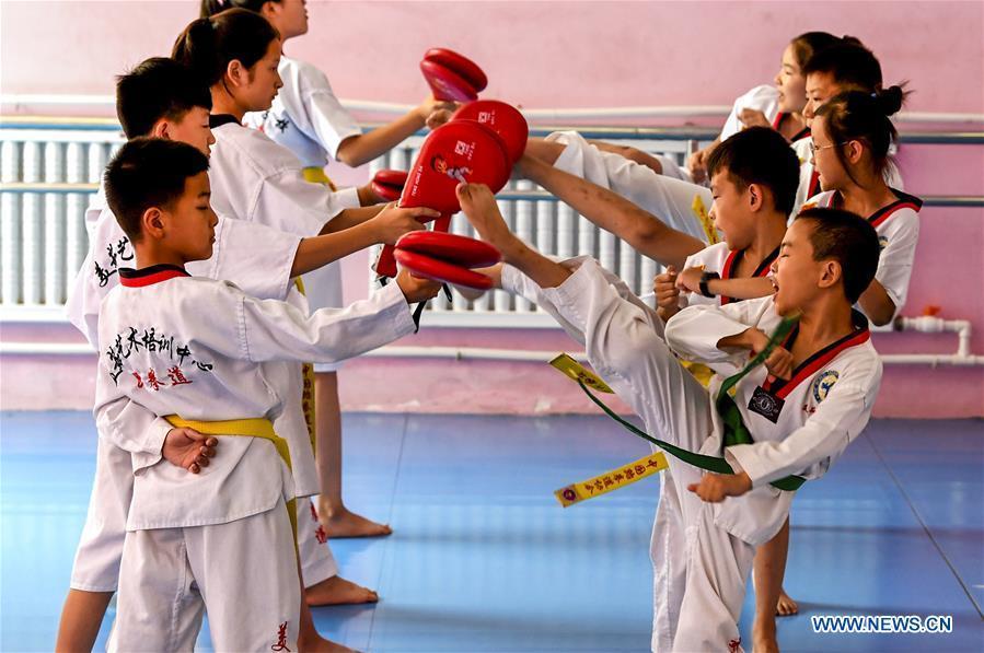 CHINA-HEBEI-SUMMER VACATION-TAEKWONDO (CN)