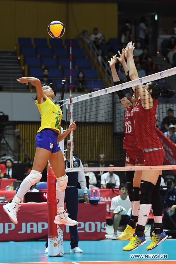 (SP)JAPAN-SAPPORO-VOLLEYBALL-WOMEN'S WORLD CUP-CHN VS BRA 