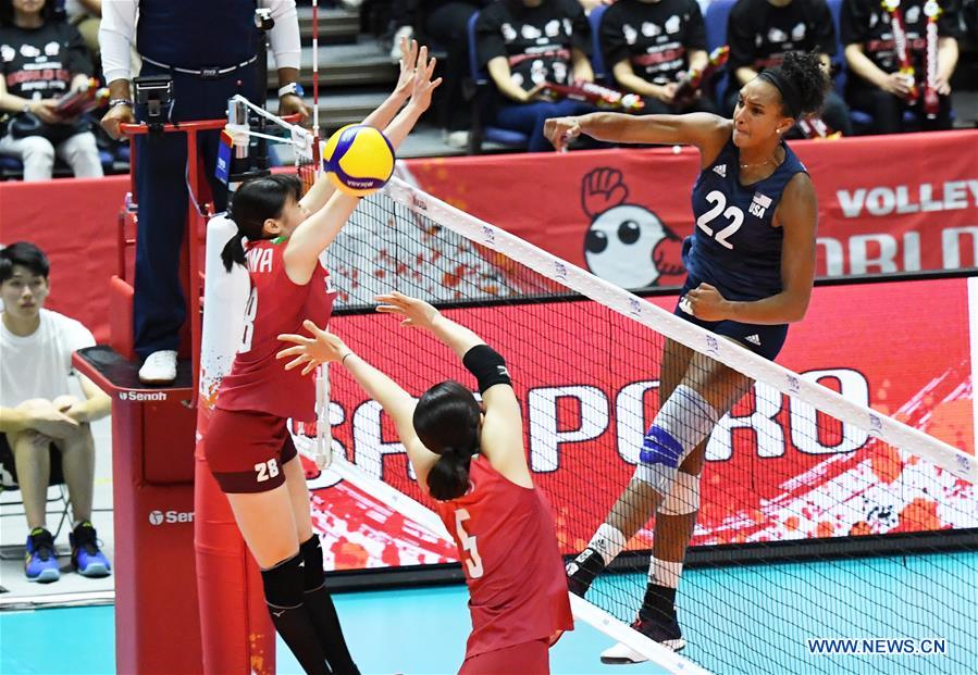 (SP)JAPAN-SAPPORO-VOLLEYBALL-WOMEN'S WORLD CUP-JPN VS USA