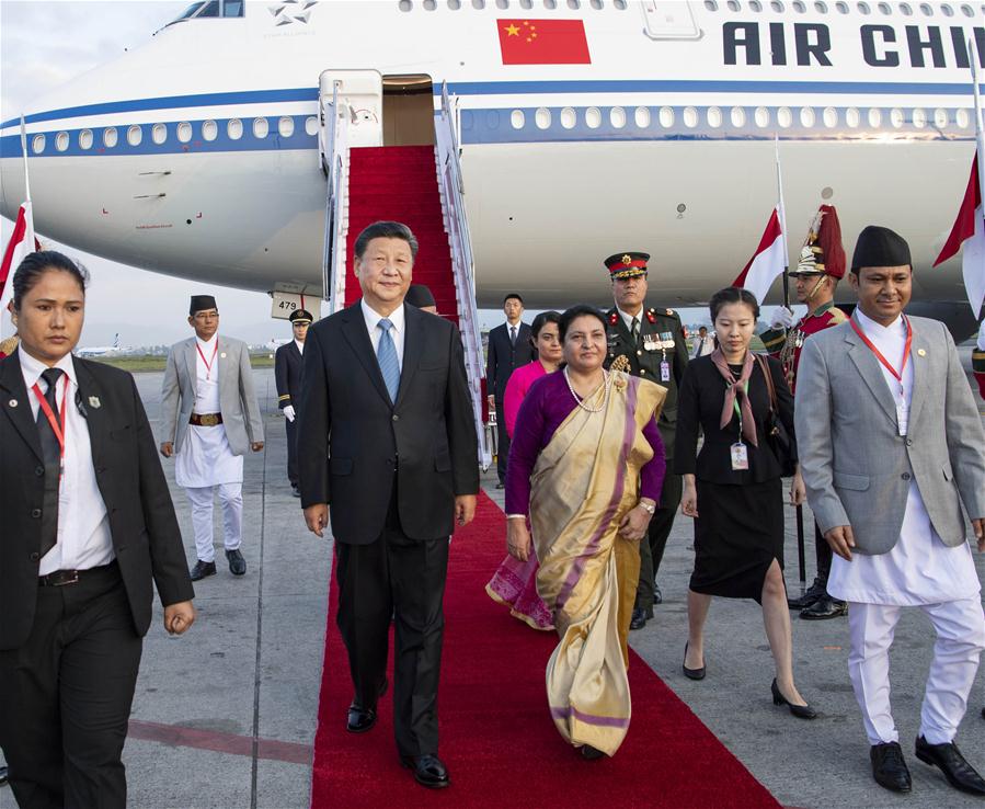 NEPAL-KATHMANDU-CHINA-XI JINPING-STATE VISIT-ARRIVAL