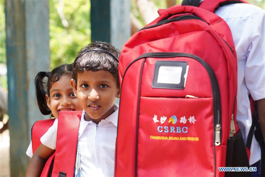 SRI LANKA-HAMBANTOTA-VILLAGE-EDUCATION-CHINA-FOUNDED SCHOOL BUILDING