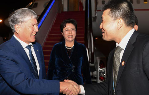 Kyrgyz president arrives in Beijing to attend BRF