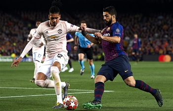 Barcelona beats Manchester United 3-0 at UEFA Champions League quarterfinal match