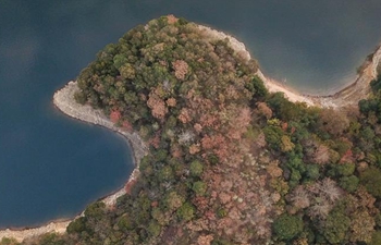 Aerial view of Taiping Lake scenic spot in east China