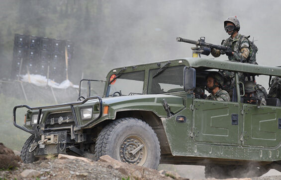 Competitive training conducted during joint exercise "2015D" in China