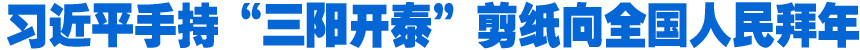 習(xí)近平手持“三陽(yáng)開泰”剪紙向全國(guó)人民拜年